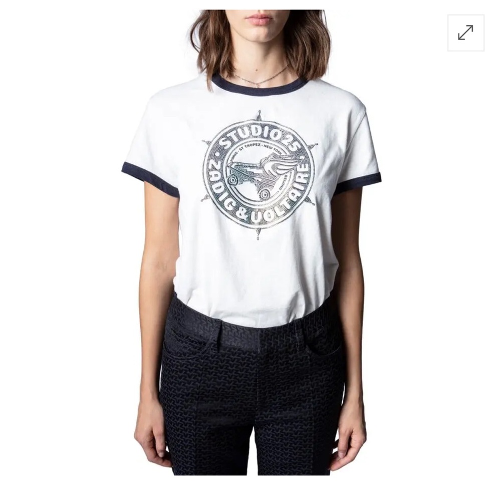Zadig and Voltaire Graphic Tee Bedazzled